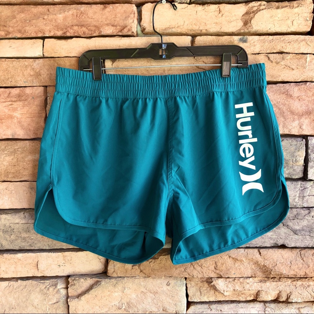 Hurley blue green logo surf board shorts NWT Women 1X